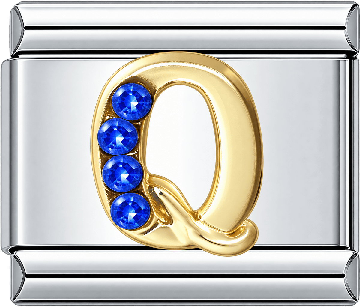 Gold Letter Q Single Charm