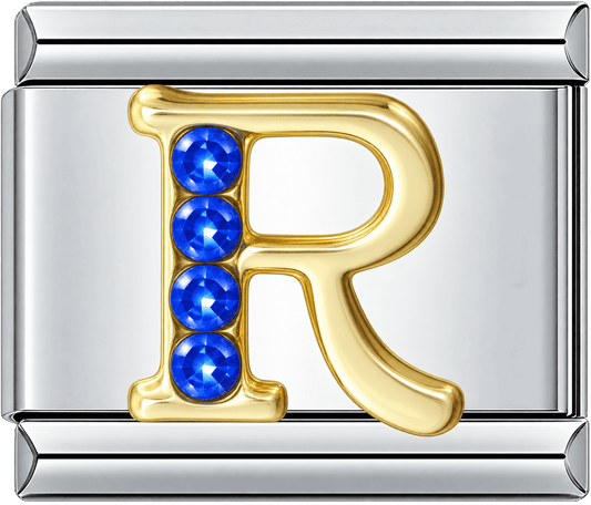 Gold Letter R Single Charm