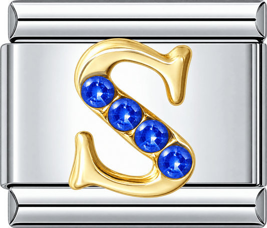 Gold Letter S Single Charm