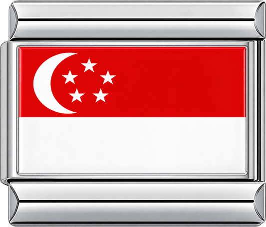 Singapore Flag Single Charm