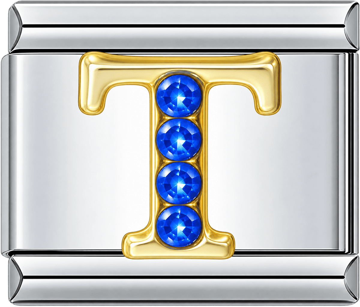 Gold Letter T Single Charm