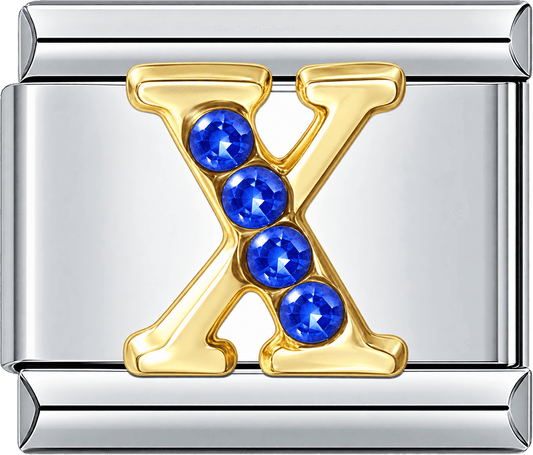 Gold Letter X Single Charm