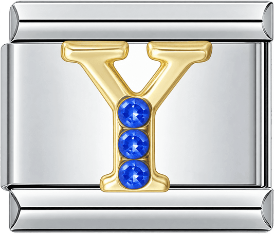 Gold Letter Y Single Charm