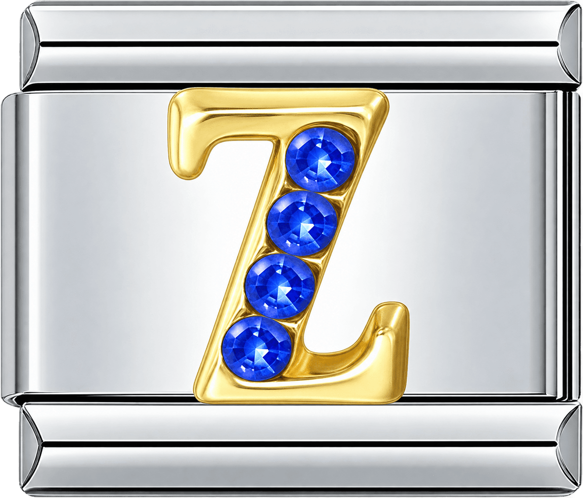 Gold Letter Z Single Charm