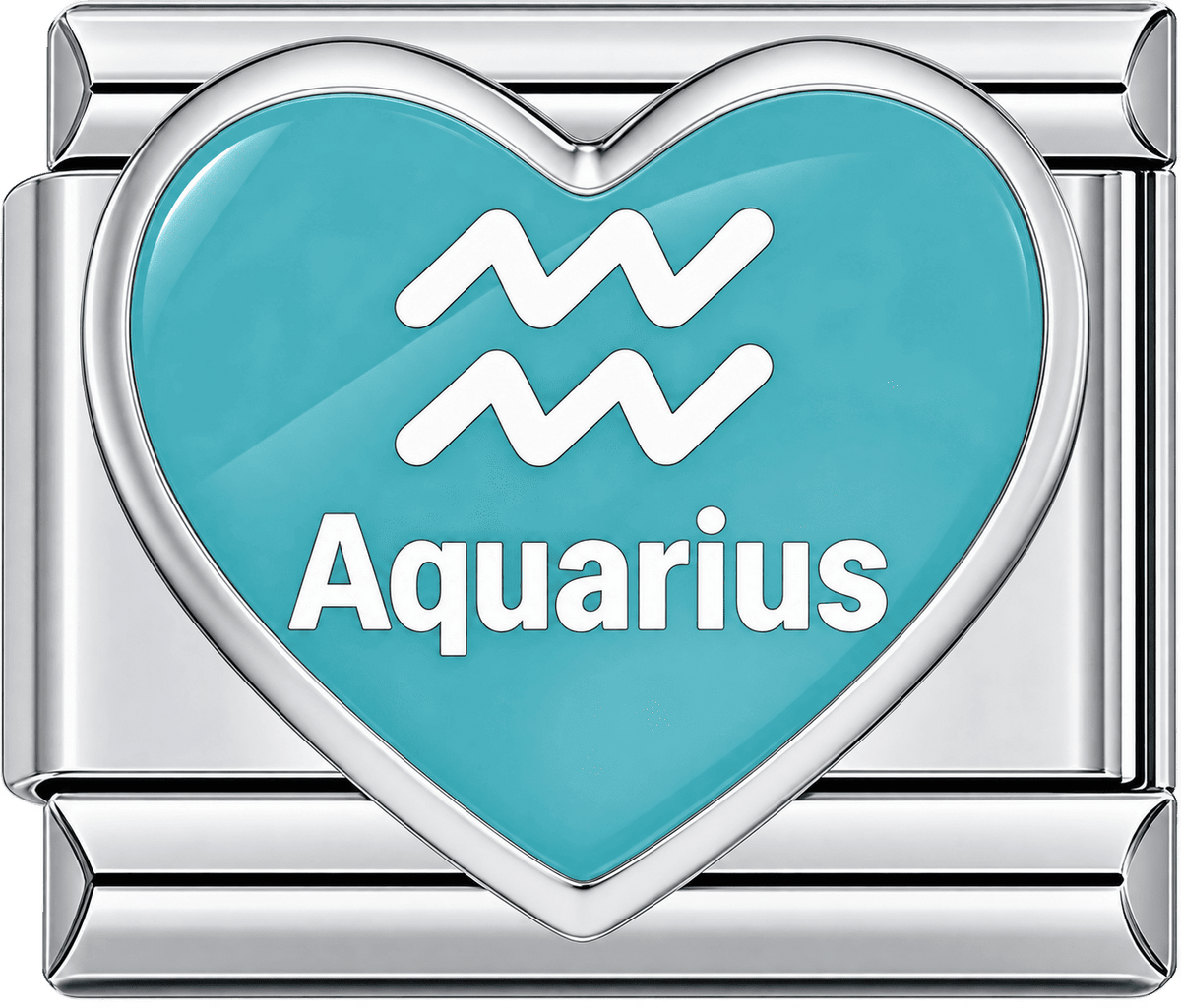 Heart Aquarius Single Charm