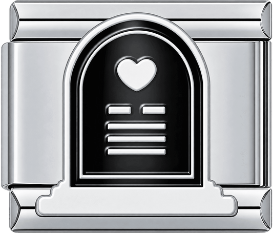 Heart Tombstone Halloween Single Charm