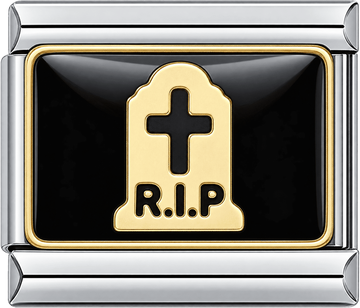 Rest In Peace Tombstone Single Charm