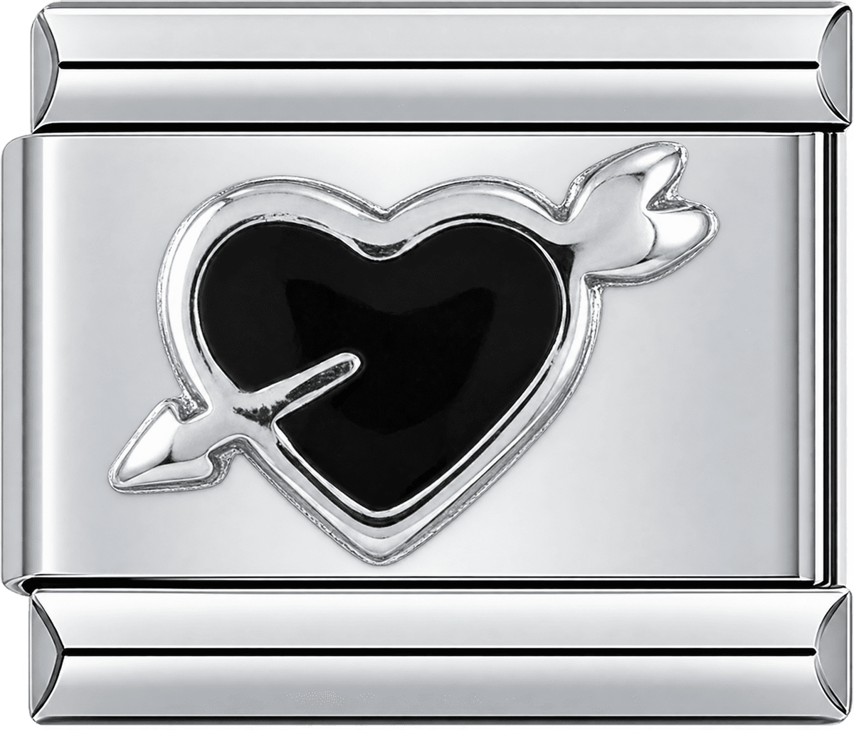 Cupid Black Heart Single Charm
