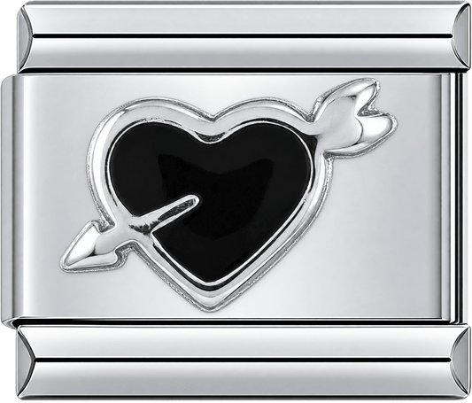 Cupid Black Heart Single Charm