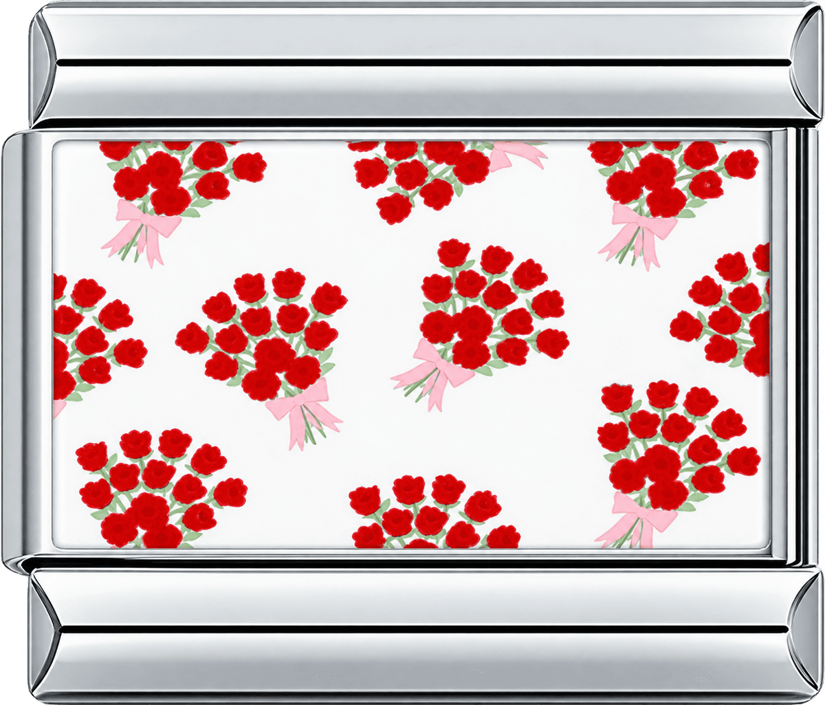 Red Rose Bouquet Single Charm