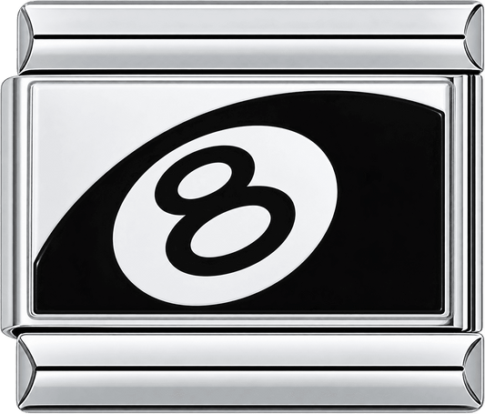Black 8 Ball Single Charm