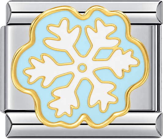 Blue Snowflake Single Charm