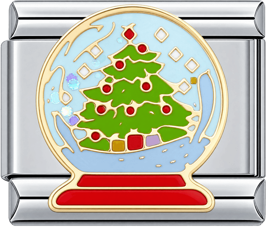 Christmas Tree Snow Globe Single Charm