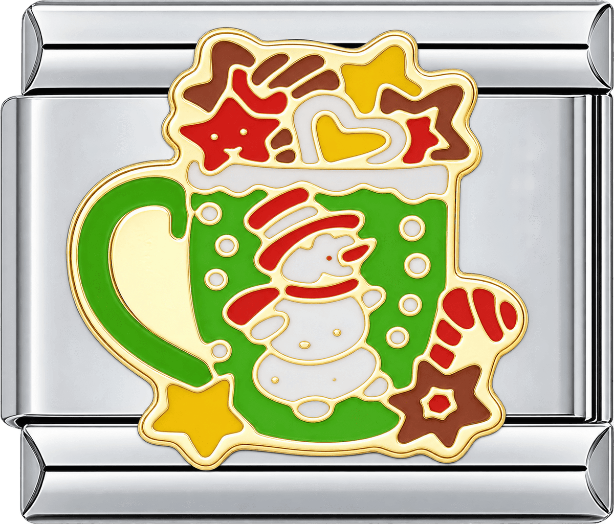 Snowman Cookie Mug Single Charm