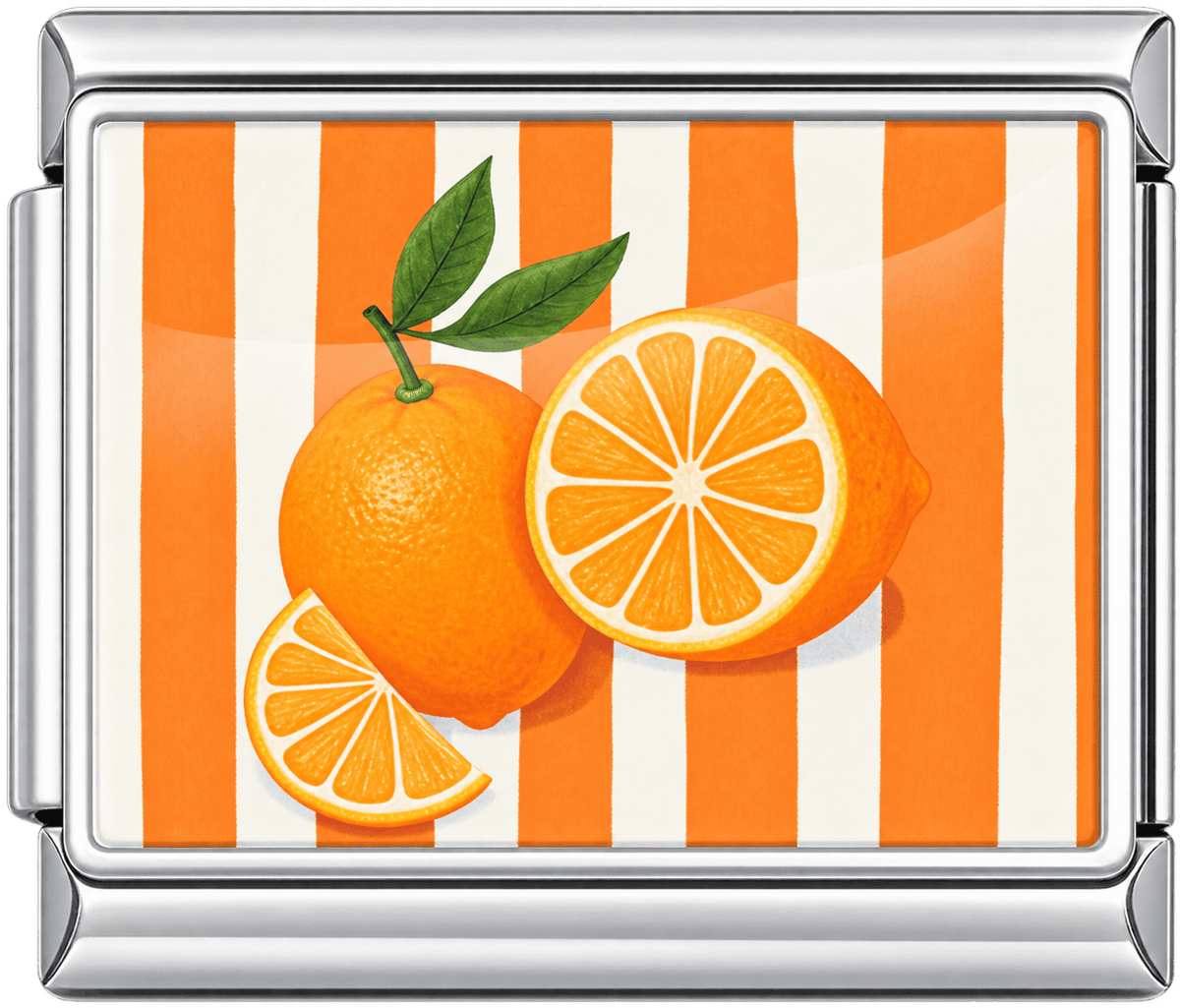 Striped Orange Single Charm