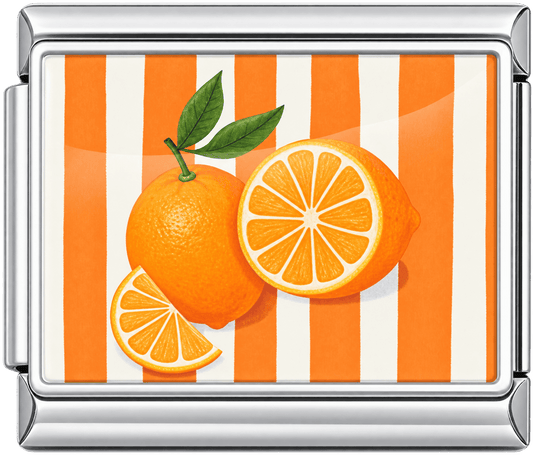 Striped Orange Single Charm