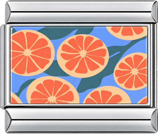 Orange Citrus Pattern Single Charm