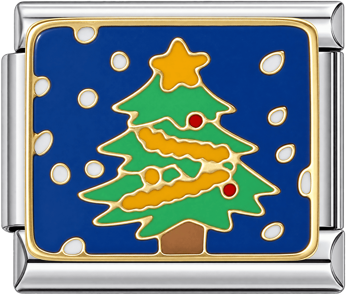 Snowy Christmas Tree Single Charm