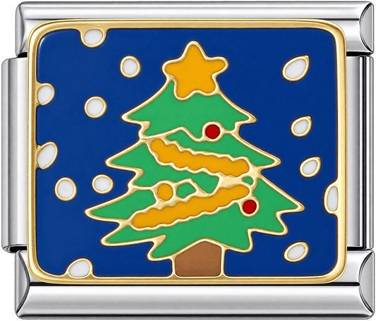 Snowy Christmas Tree Single Charm