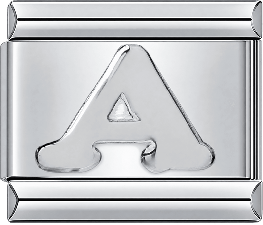 Silver Letter A Single Charm