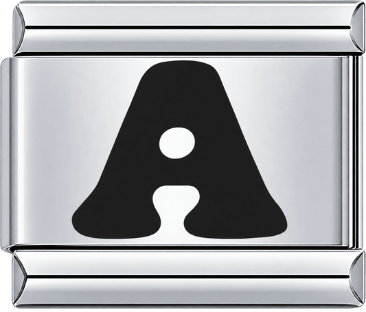 Black Letter A Single Charm