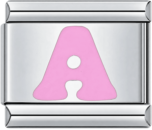 Pink Letter A Single Charm