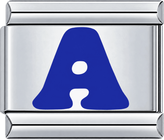 Blue Letter A Single Charm