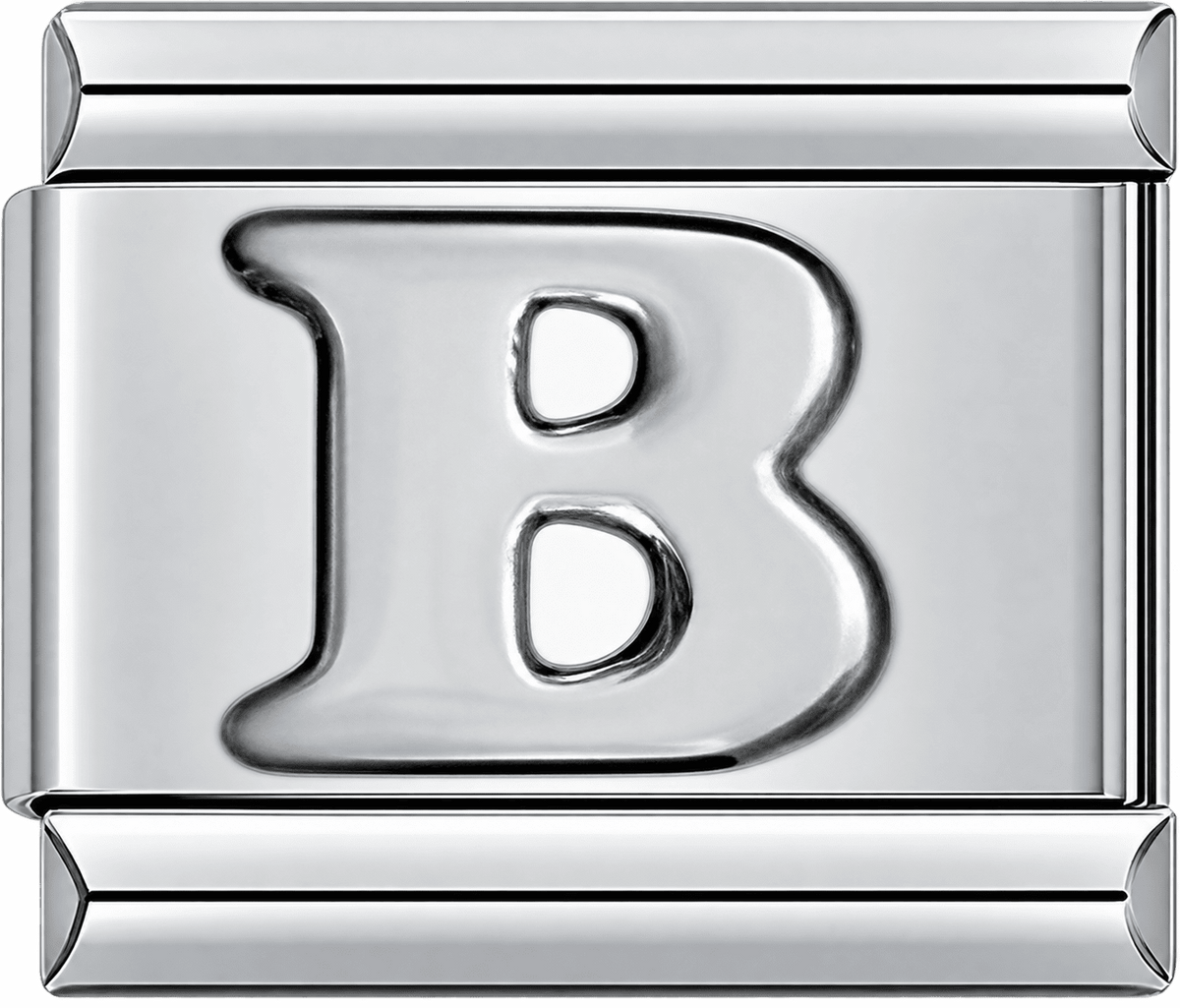 Silver Letter B Single Charm