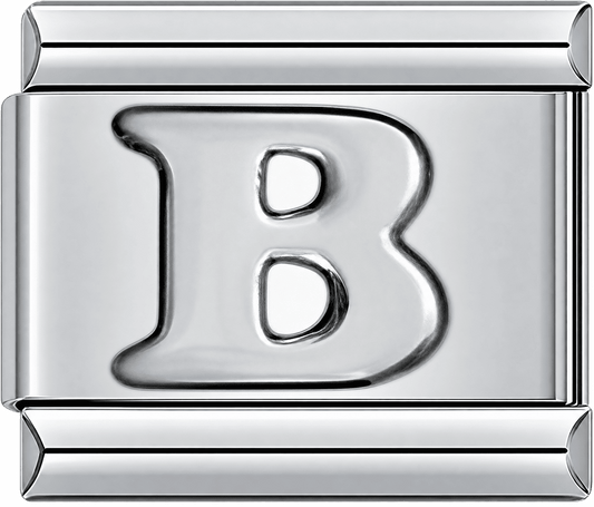 Silver Letter B Single Charm