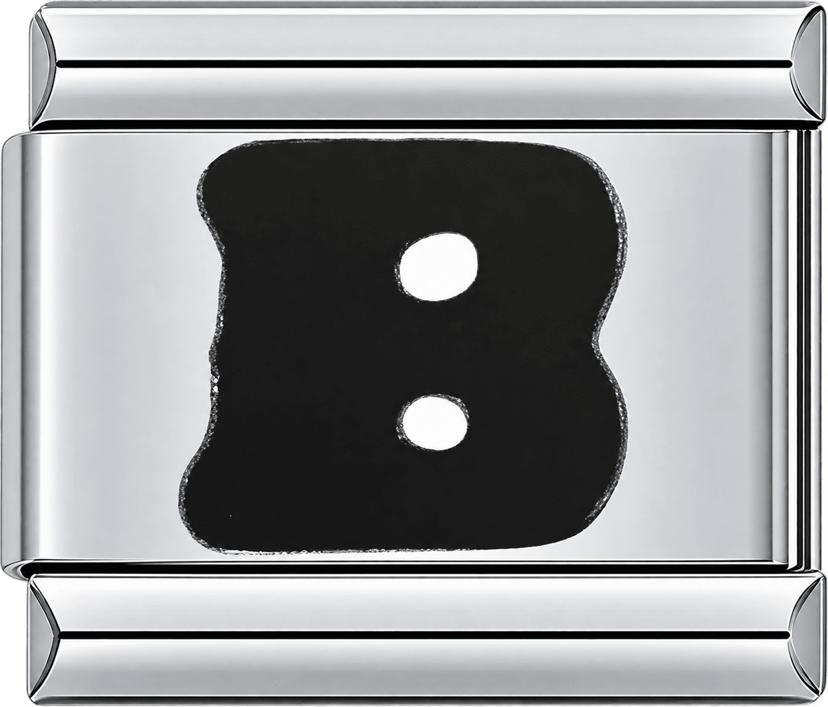 Black Letter B Single Charm