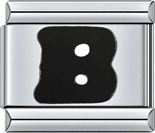 Black Letter B Single Charm