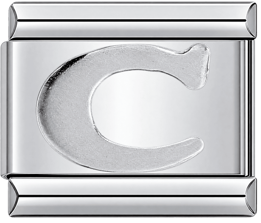 Silver Letter C Single Charm