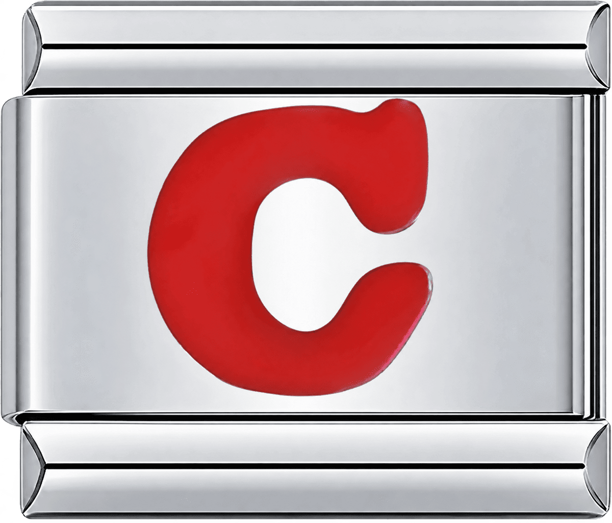 Red Letter C Single Charm