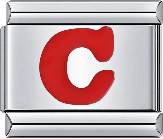 Red Letter C Single Charm