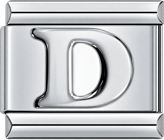Silver Letter D Single Charm