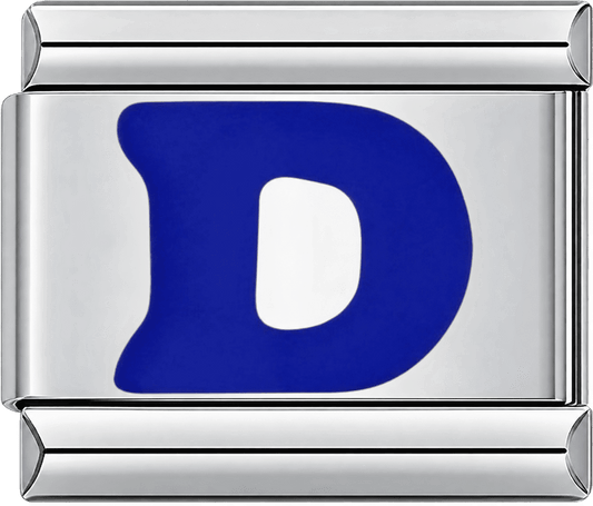 Blue Letter D Single Charm
