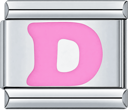 Pink Letter D Single Charm