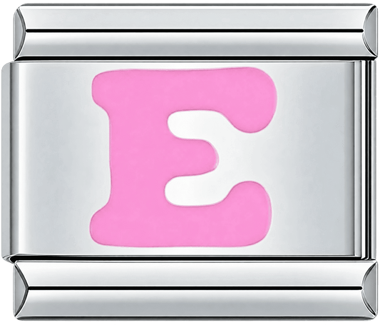 Pink Letter E Single Charm