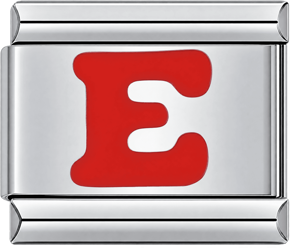 Red Letter E Single Charm