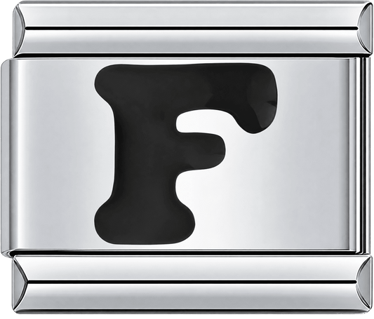 Black Letter F Single Charm