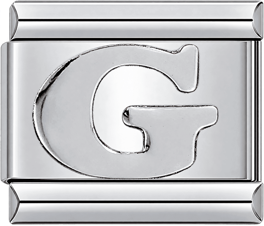 Silver Letter G Single Charm