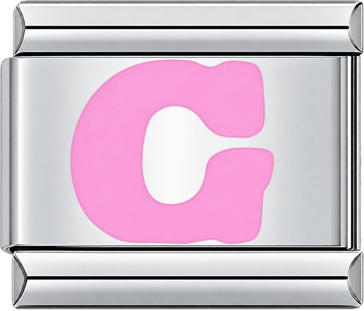 Pink Letter G Single Charm