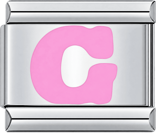 Pink Letter G Single Charm