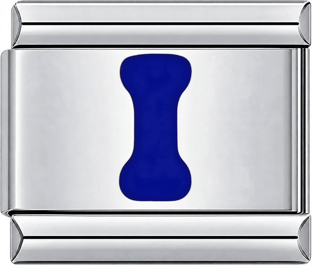 Blue Letter I Single Charm