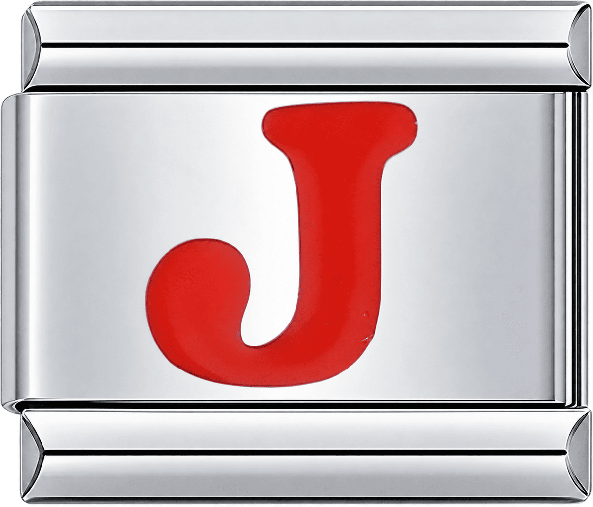 Red Letter J Single Charm