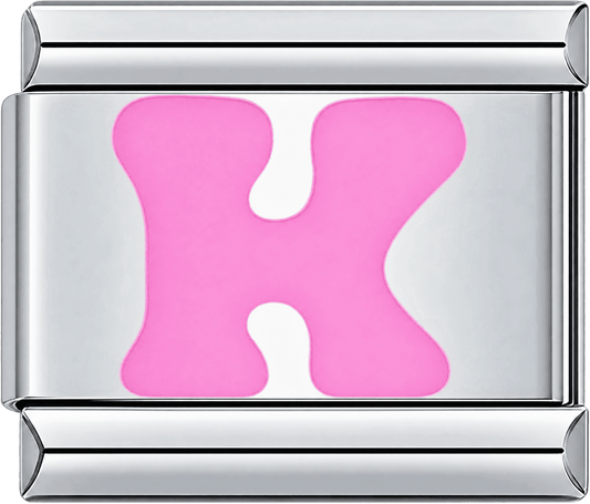 Pink Letter K Single Charm