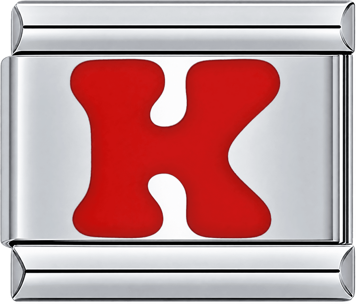 Red Letter K Single Charm