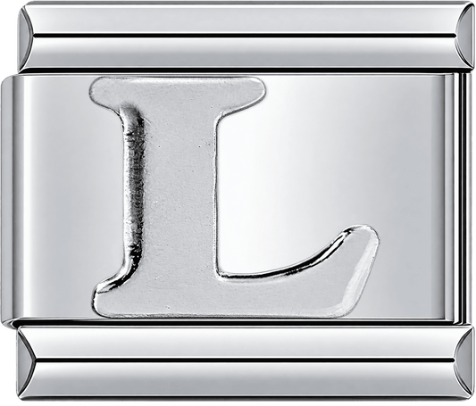 Silver Letter L Single Charm