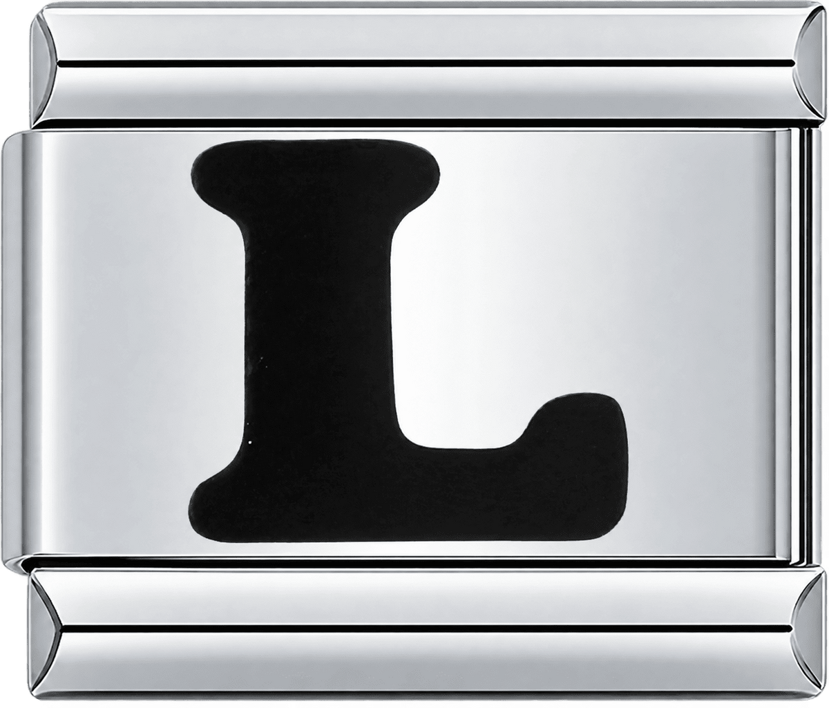 Black Letter L Single Charm
