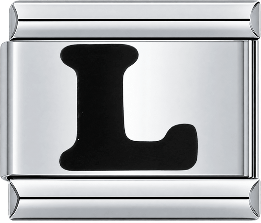 Black Letter L Single Charm